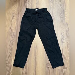 JCrew linen pants in black